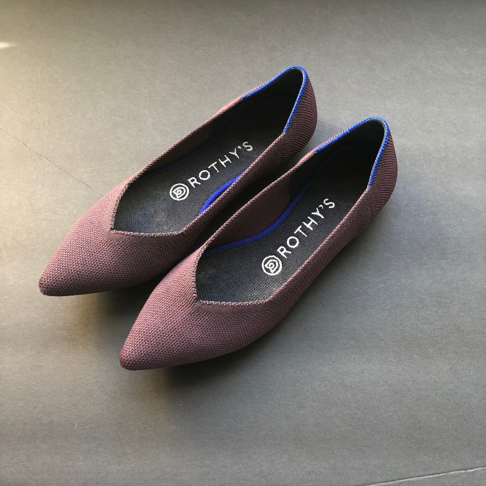 Rothy's Maroon The Point Flat 7.5